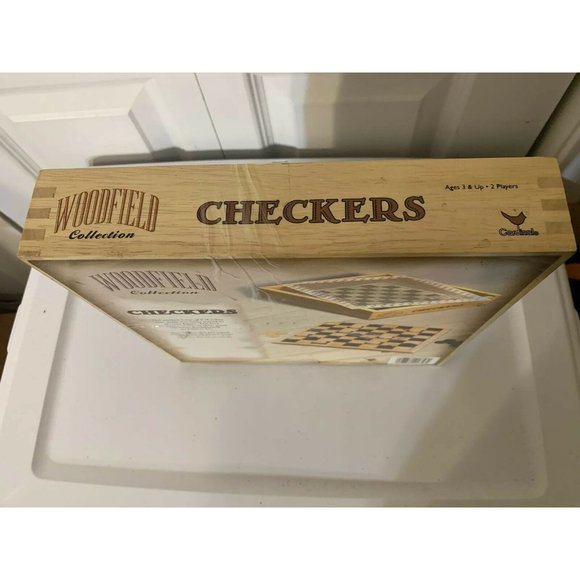 New Wood Checkers Set-Cardinal Industries 2002-‎ Woodfield Collection-Board Game - Picture 4 of 5
